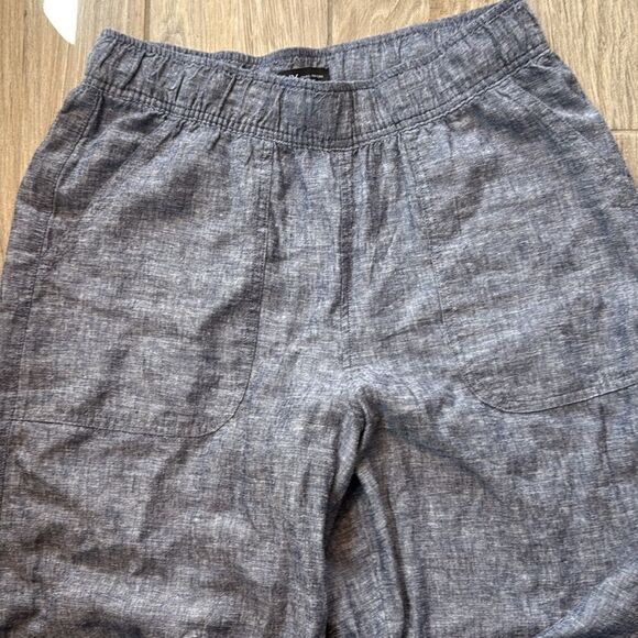 Jones New York Linen Blend‎ crop Pants with pockets size medium Blue - Picture 3 of 10